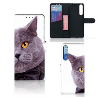 Sony Xperia 1 II Telefoonhoesje met Pasjes Kat