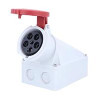 as - Schwabe 60434 CEE-Stopcontact, IP44, 400V/32A/63 A 5-Polig 6U, Wit