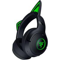 Razer Kraken Kitty V2 BT - Draadloze Bluetooth RGB Headset met Kitty-oortjes voor gamen en streamen (325g, TriForce 40mm Drivers, Bluetooth 5.2, ruisonderdrukkende microfoons) Zwart