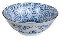 Tokyo Design Studio - Mixed Bowls - Blauw/Witte Kom - Octopus - 19.5 x 7.5cm 1000ml