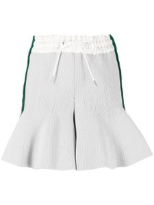 sacai short à bandes latérales contrastantes - Gris