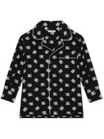 Dolce & Gabbana Kids chemise de pyjama à logo DG - Noir