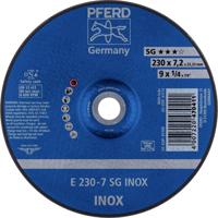 PFERD 62223632 E 230-7 SG INOX Afbraamschijf gebogen Diameter 230 mm Boordiameter 22.23 mm RVS 10 stuk(s) - thumbnail