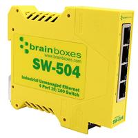 Brainboxes Ethernet naar 3 relais-adapter, 4 poorten 10/100