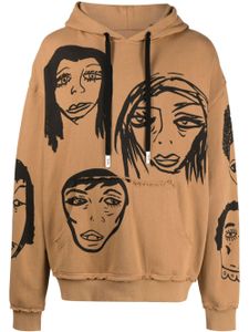 Haculla hoodie imprimé They're Watching - Marron