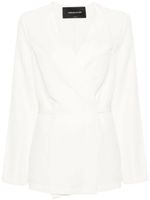 Fabiana Filippi blazer à design sans revers - Blanc