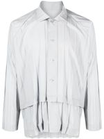 Homme Plissé Issey Miyake Edge pleated shirt - Bleu