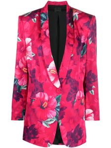 PINKO blazer imprimé à simple boutonnage - Rose