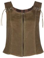 OUR LEGACY Tanktop van linnenmix - Groen