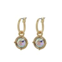 Biba Hang Oorbellen Goud met Swarovski Steentje Crystal AB