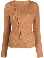 Jacquemus cardigan Le Maille Pau à design asymétrique - Marron