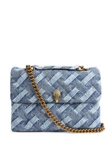 Kurt Geiger London grand sac porté épaule Kensington Soft en jean - Bleu