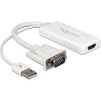 Delock 62460 VGA naar HDMI Adapter met Audio wit - thumbnail