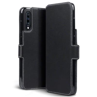 Qubits - slim wallet hoes - Samsung Galaxy A70 - Zwart