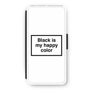 Black is my happy color: iPhone 8 Flip Hoesje