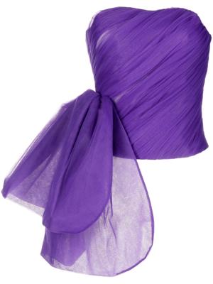 ANOUKI haut-bustier en tulle à nœud oversize - Violet