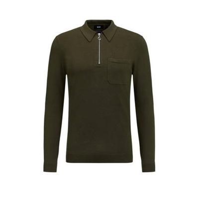 WE Fashion fijngebreide trui olijfgroen