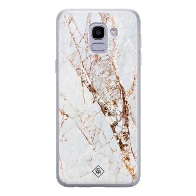 Samsung Galaxy J6 (2018) siliconen hoesje - Marmer goud