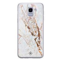 Samsung Galaxy J6 (2018) siliconen hoesje - Marmer goud