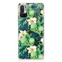 Xiaomi Redmi Note 10/10T 5G | Poco M3 Pro TPU Case Orchidee Groen - thumbnail