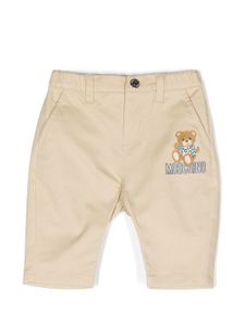 Moschino Kids pantalon chino à imprimé Teddy Bear - Tons neutres