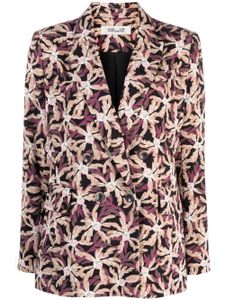 DVF Diane von Furstenberg blazer croisé Gloria à carreaux - Tons neutres