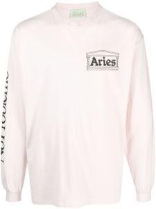 Aries t-shirt en coton Rat à manches longues - Rose