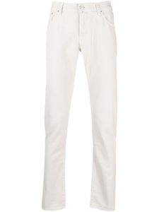 Jacob Cohën pantalon droit Bard à coupe slim - Blanc