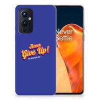 OnePlus 9 Siliconen hoesje met naam Never Give Up - thumbnail