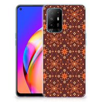 OPPO A94 5G | Reno5 Z TPU bumper Batik Brown - thumbnail