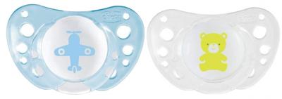 Chicco fopspeen Physio Air junior siliconen blauw/geel 2 stuks