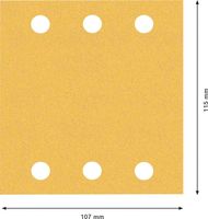 Bosch Accessoires Expert C470 schuurpapier voor vlakschuurmachines 115 x 107 mm, K120 10-delig - 2608900893