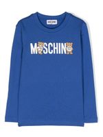 Moschino Kids sweat en coton à logo imprimé - Bleu - thumbnail