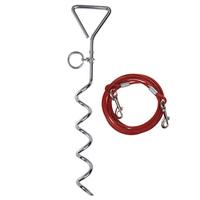 Cartrend Caravan 10195 Aansluitplug, aanlegspiralen, grondankers, anker voor uitlooplijn van de hond, voor camping