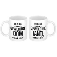 Geweldige oom en tante mok - Cadeau Oom en Tante