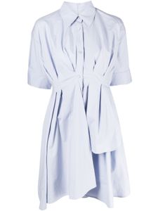 JNBY robe-chemise asymétrique à fronces - Bleu