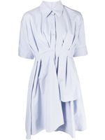 JNBY robe-chemise asymétrique à fronces - Bleu - thumbnail