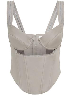 Dion Lee haut-bustier zippée à empiècements - Gris Dion Lee haut-bustier zippée à empiècements - Gris