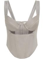 Dion Lee haut-bustier zippée à empiècements - Gris
