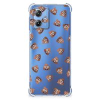 Doorzichtige Silicone Hoesje voor Motorola Moto G54 Poep Emojis