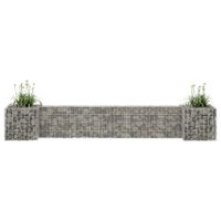 Gabion plantenbak H-vormig 260x40x40 cm staaldraad - thumbnail