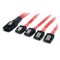 StarTech.com 1m Serial Attached SCSI SAS Kabel SFF-8087 naar 4x Vergrendelbare SATA - thumbnail