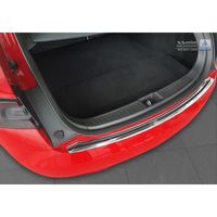 RVS Bumper beschermer passend voor 'Deluxe' Tesla Model S 2012- Chroom/Zwart Carbon AV244083 - thumbnail