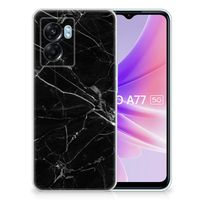 OPPO A77 | A57 5G TPU Siliconen Hoesje Marmer Zwart - Origineel Cadeau Vader - thumbnail