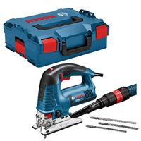 Bosch Professional Decoupeerzaagmachine Gst 160 Bce (800 Watt, Zaagdiepte Van 160 Mm In Hout, Incl. Afzuigset, 1 Antisplinterplaatje, 3 Zaagbladen, In L-Boxx)