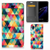 Huawei P20 Lite Hoesje met Magneet Geruit