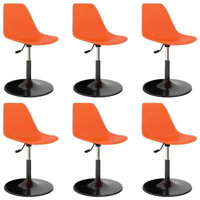 Vidaxl Eetkamerstoelen Draaibaar 6 St Pp Oranje