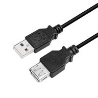 Logilink CU0010B USB 2.0-kabel, stekker A naar A-stekker, zwart, 2,0 m