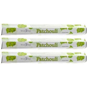 3x Pakje Stamford wierook stokjes patchouli geur