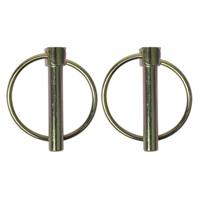 ProPlus borgpen met ring aluminium 8 mm zilver 2 stuks